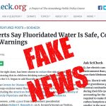 Fact Checking the Fact Checkers: Experts Say Fluoridated Water Not Safe to Drink